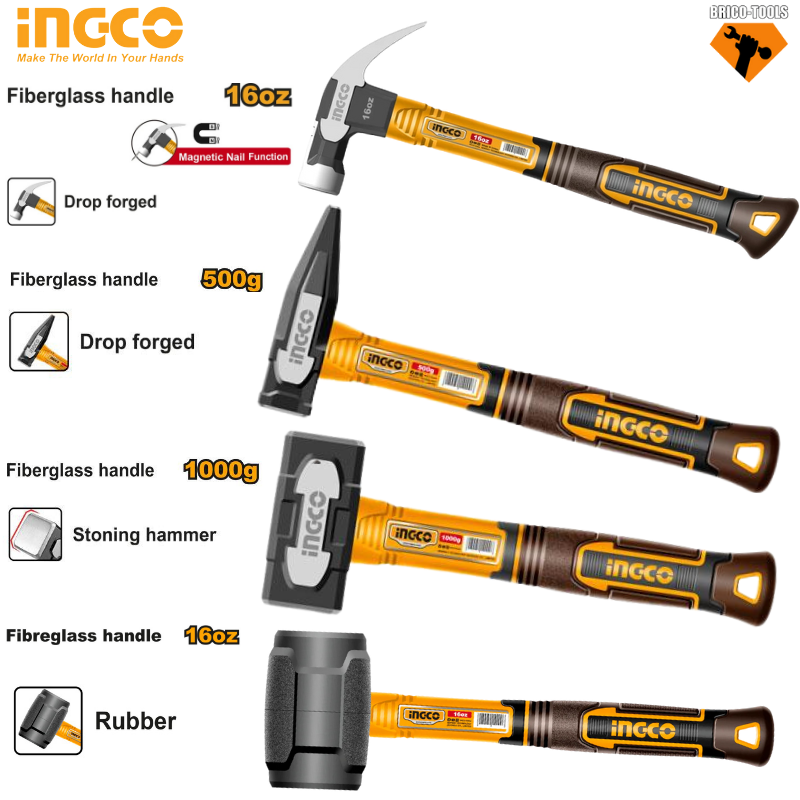 4 PCS HAMMER SET HCH9004