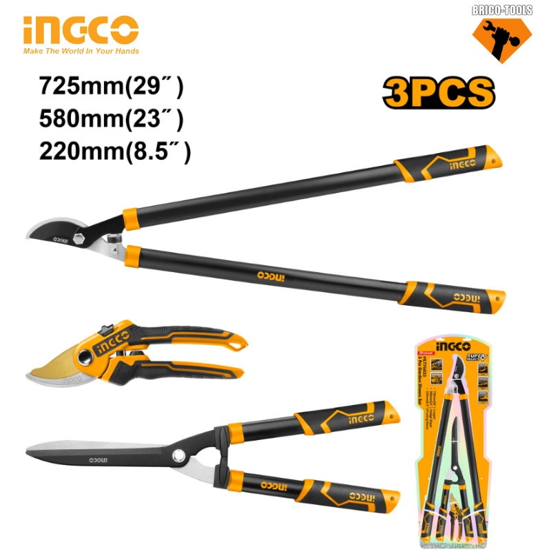 CISAILLES DE JARDIN 3PCS INGCO HLT76033