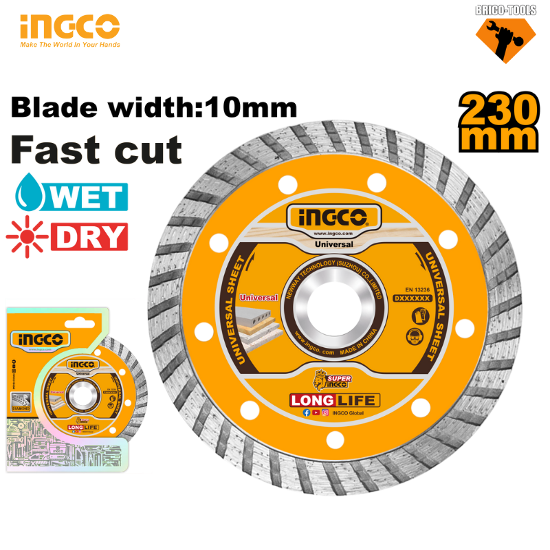 DISQUE DIAMANTÉ TURBO INGCO DMD032302