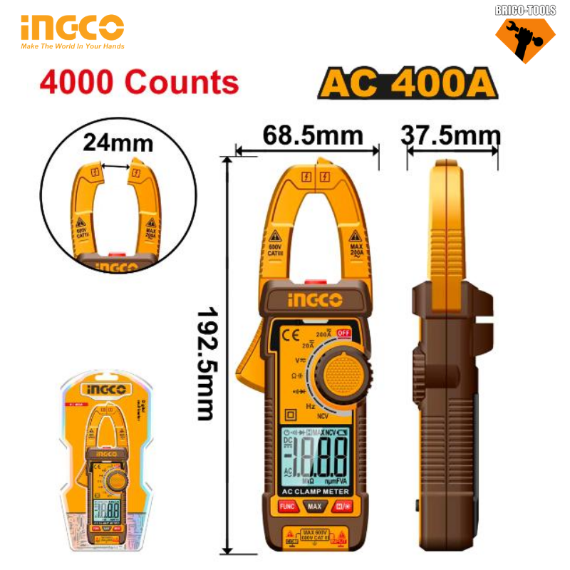 DIGITAL AC CLAMP METER INGCO DCM62001