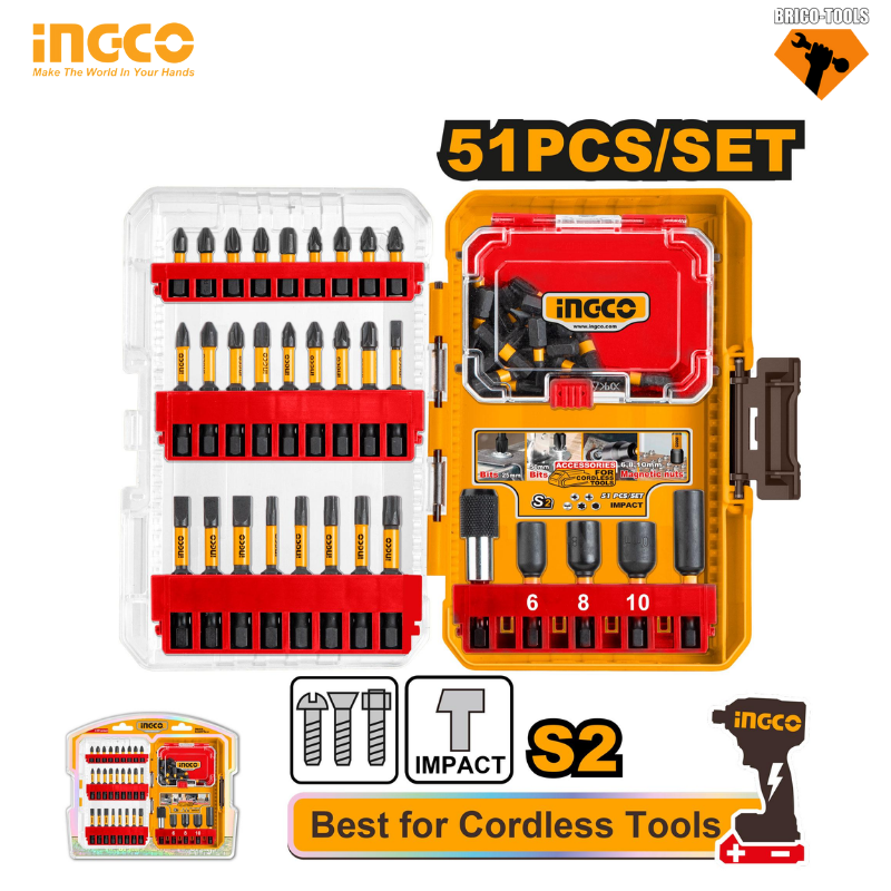 ENSEMBLE DE 51 EMBOUTS DE TOURNEVIS À PERCUSSION AKDL25106