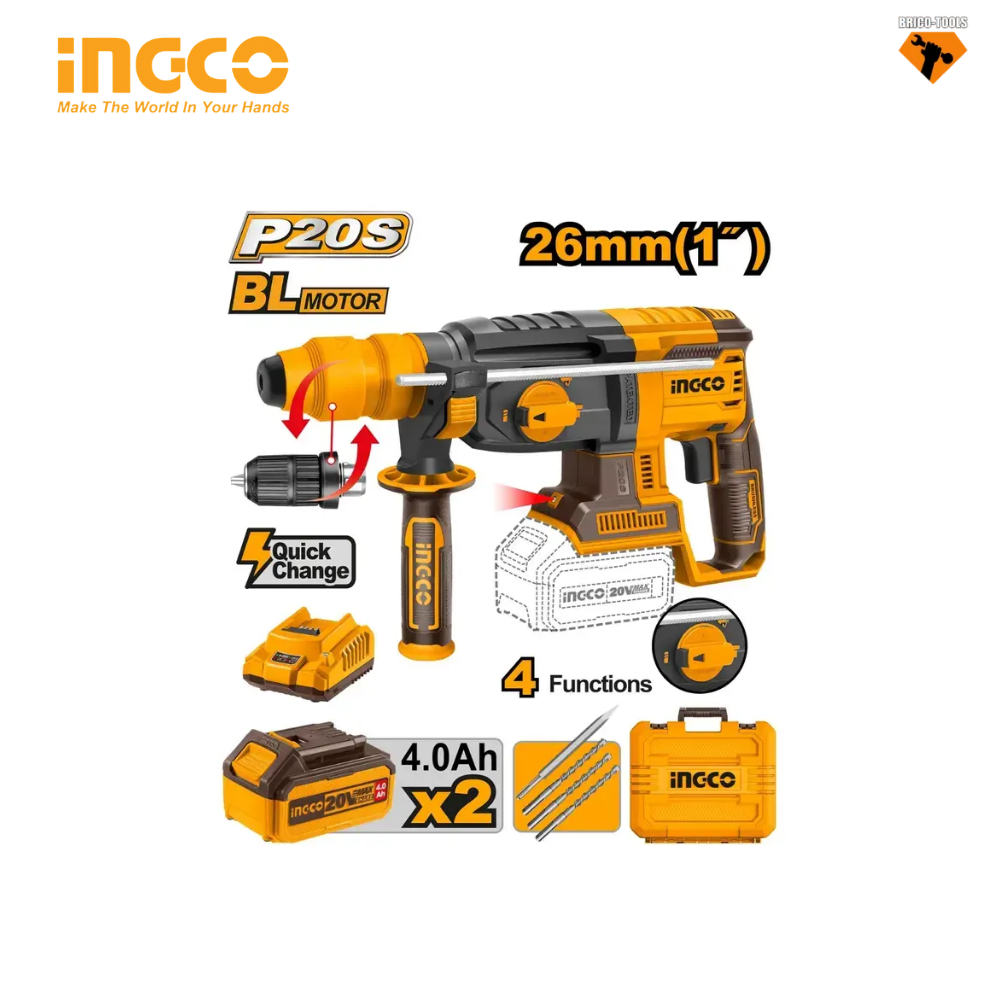 MARTEAU 20V 4.0AH INGCO CRHLI202287