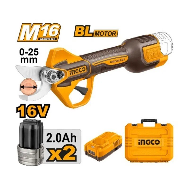 CISAILLE DROITE SANS FIL 16 V 0-25 MM INGCO CSSLI162582 1 CISAILLE DROITE SANS FIL 16 V 0-25 MM INGCO CSSLI162582