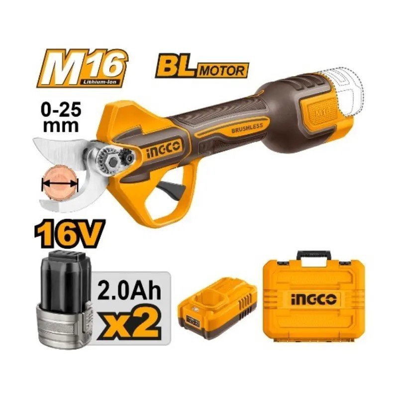 CISAILLE DROITE SANS FIL 16 V 0-25 MM INGCO CSSLI162582