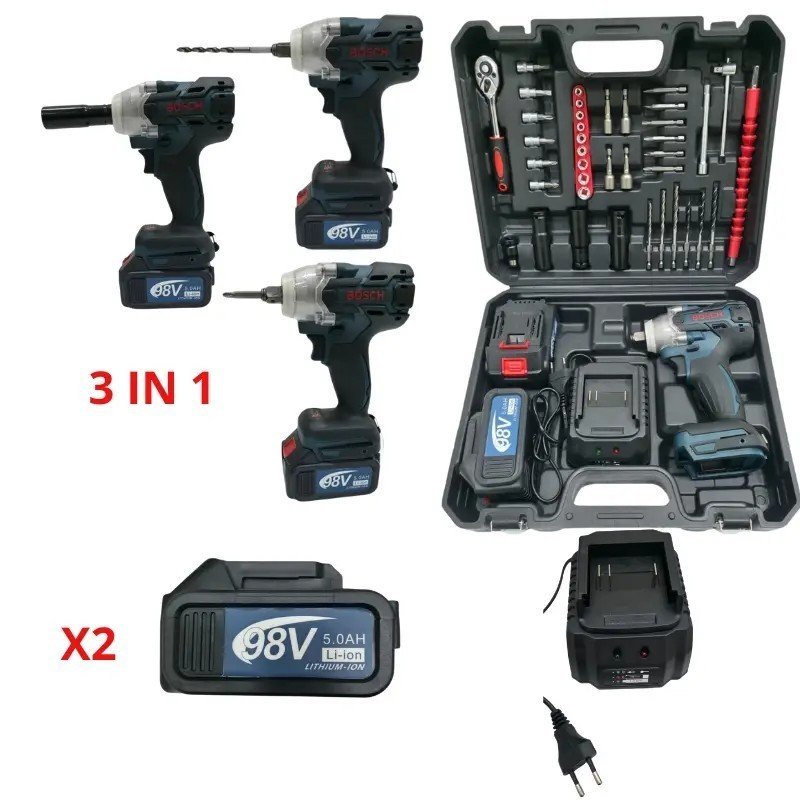 CLÉ A CHOC BOSCH 350N.M AVEC 2 BATTERIE 98V