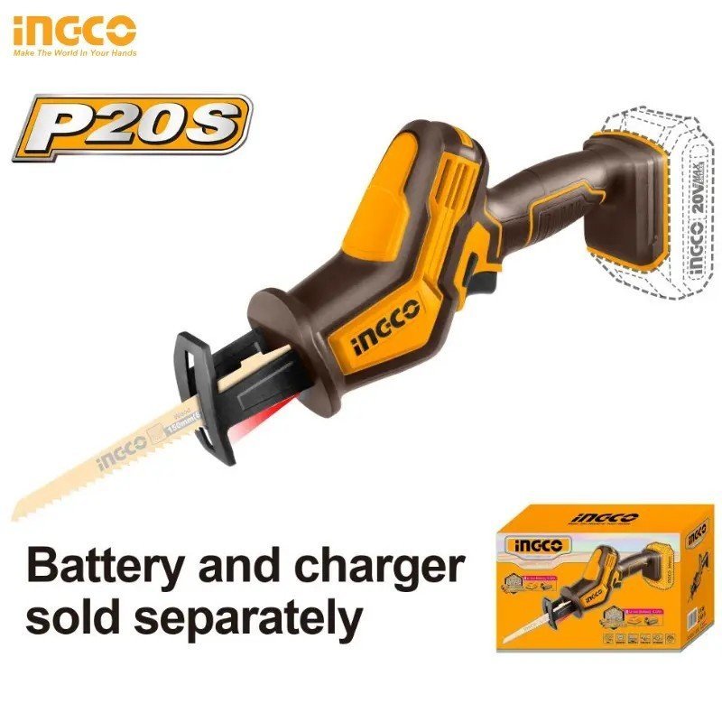 SCIE SABRE 20V INGCO CRSLI6508 SANS BATTERIE ET SANS CHARGEUR 1 SCIE SABRE 20V INGCO CRSLI6508 SANS BATTERIE ET SANS CHARGEUR