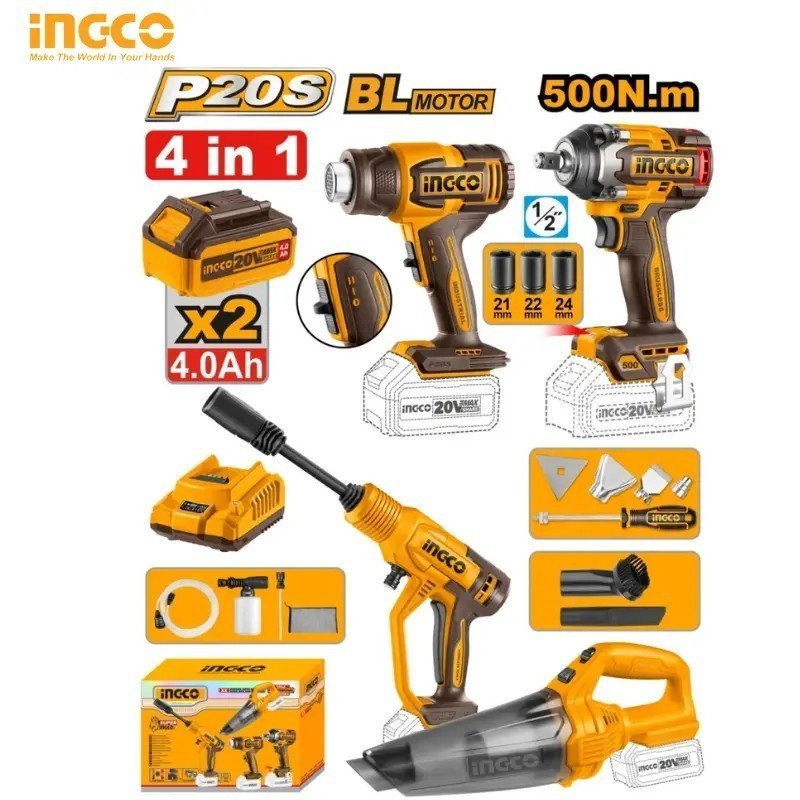 CORDLESS 4PCS COMBO KIT COSLI250208 1 CORDLESS 4PCS COMBO KIT COSLI250208
