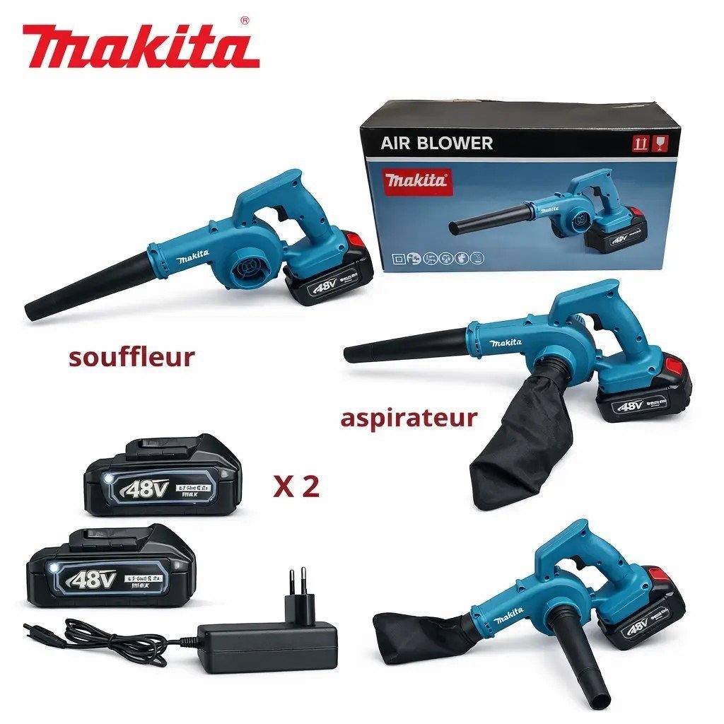 SOUFFLEUR ASPIRATEUR MAKITA 2 BATTERIE 1 SOUFFLEUR ASPIRATEUR MAKITA 2 BATTERIE