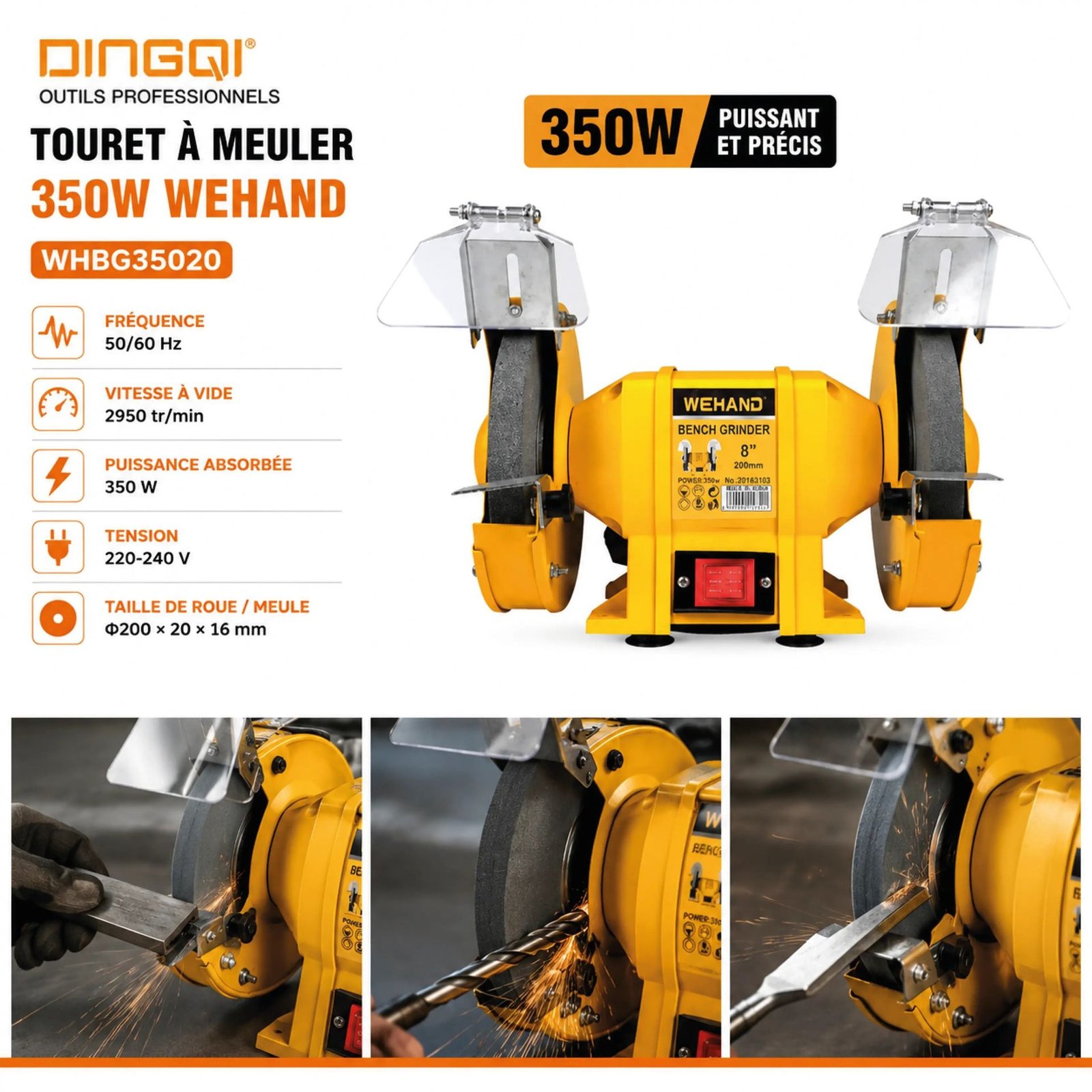 TOURET A MEULE 350W WEHAND 1 TOURET A MEULE 350W WEHAND