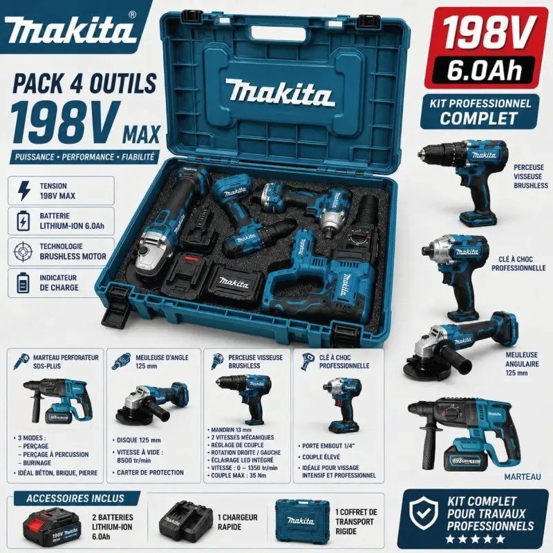 PACK 4PCS 198V MAKITA 1 PACK 4PCS 198V MAKITA