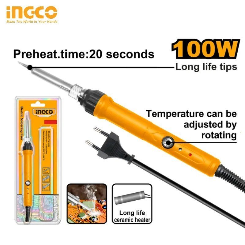 FER A SOUDER THERMIQUE 100W INGCO SI0110831 1 FER A SOUDER THERMIQUE 100W INGCO SI0110831