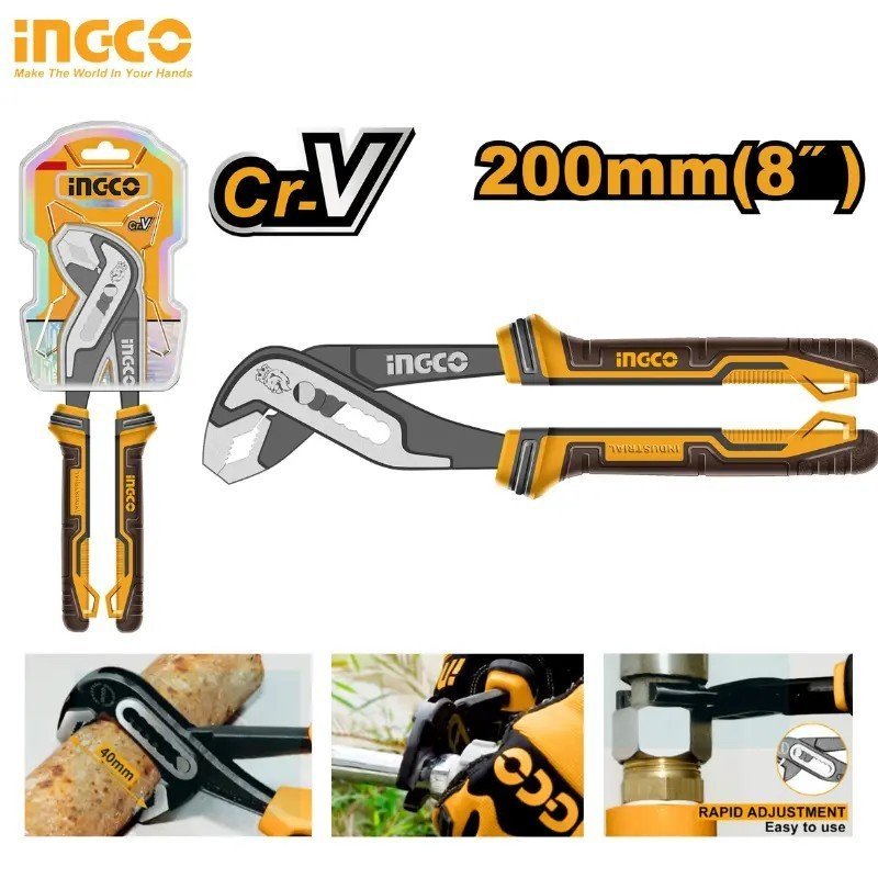 INGCO 8" CR-V PUMP PLIERS HPP25208 1 INGCO 8" CR-V PUMP PLIERS HPP25208