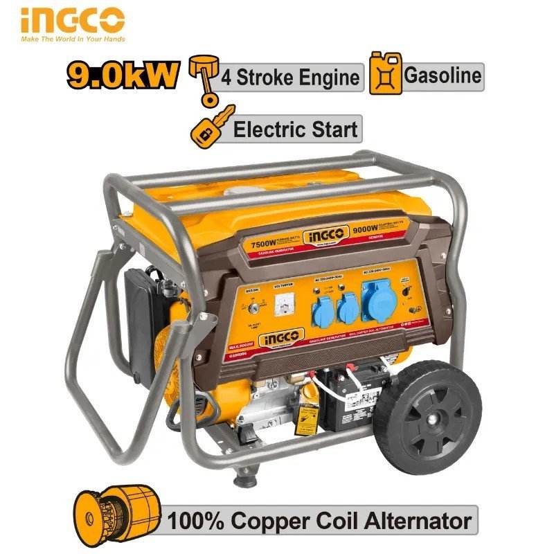 GROUPE ÉLECTROGÈNE 9 KVA INGCO GE90006RC 1 GROUPE ÉLECTROGÈNE 9 KVA INGCO GE90006RC
