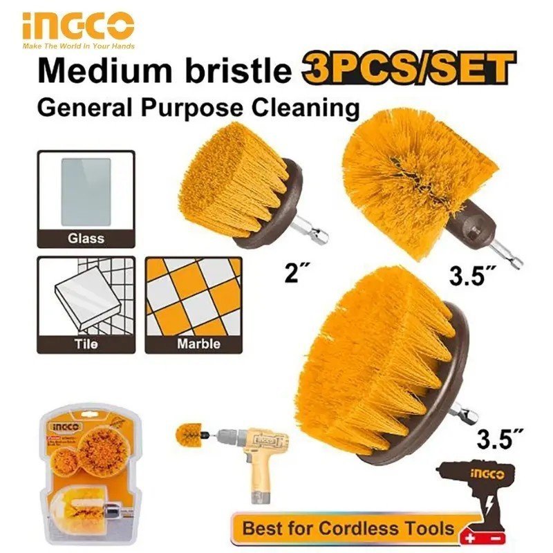 3 PIECES MEDIUM BRISTLE BRUSH SET WCBM0301 1 3 PIECES MEDIUM BRISTLE BRUSH SET WCBM0301