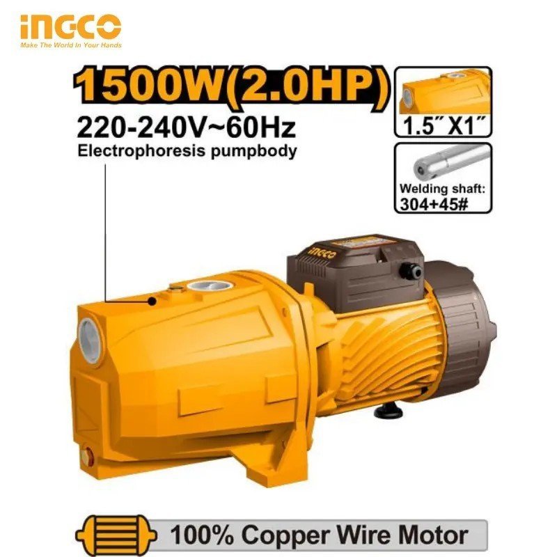 POMPE PÉRIPHÉRIQUE 2HP INGCO JP150068 1 POMPE PÉRIPHÉRIQUE 2HP INGCO JP150068