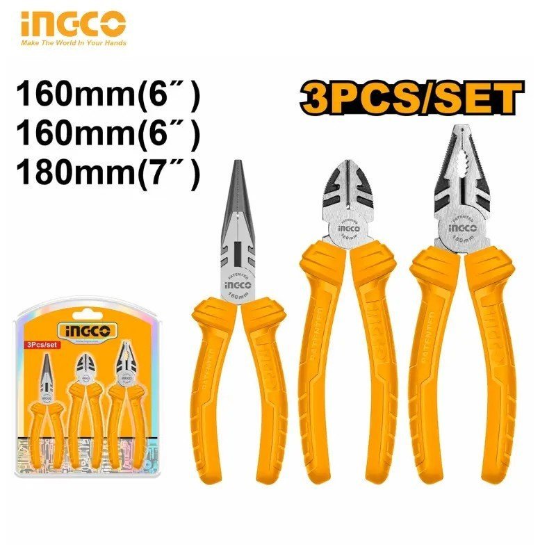 ENSEMBLE DE 3 PINCES INGCO HKPS08311