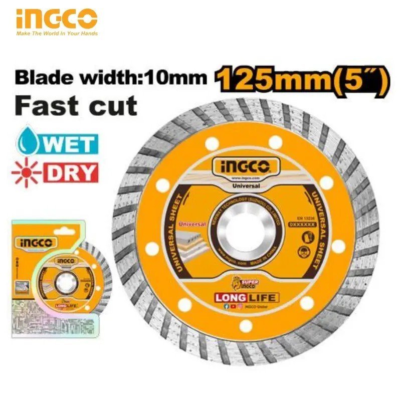 DISQUE DIAMANTÉ POUR PIERRES INGCO DMD031252 1 DISQUE DIAMANTÉ POUR PIERRES INGCO DMD031252