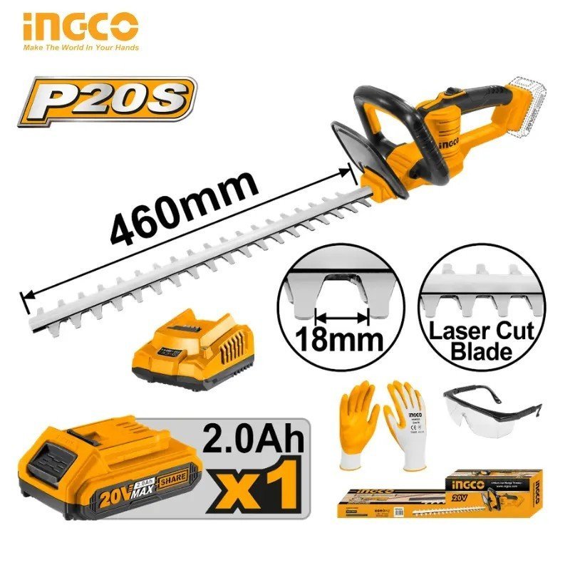 TAILLE-HAIE 20V SANS FIL INGCO CHTLI20461 1 TAILLE-HAIE 20V SANS FIL INGCO CHTLI20461
