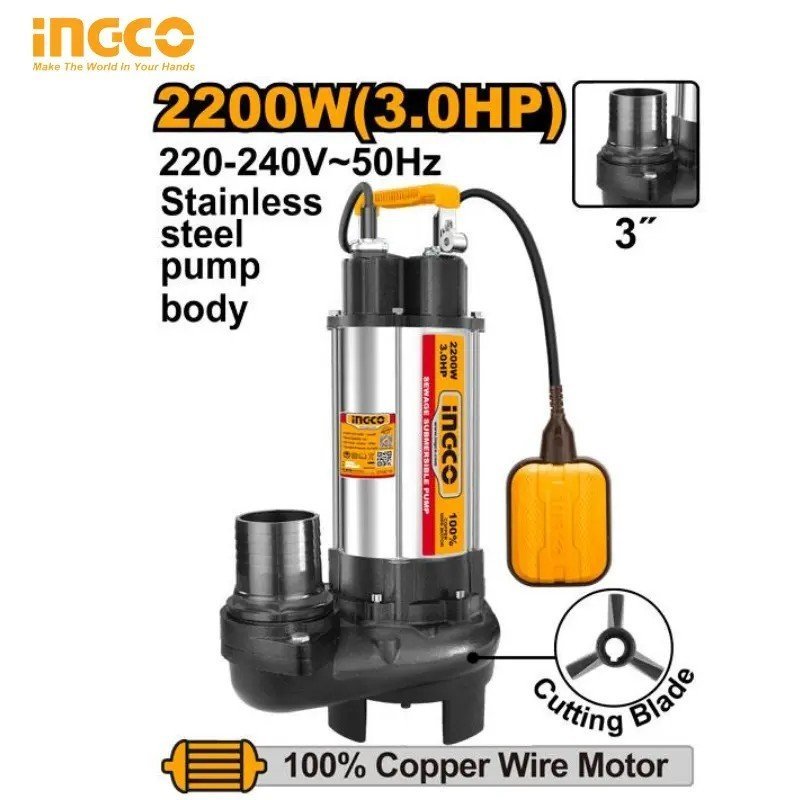 POMPE A VIDE CAVE 3HP 2200W INGCO SPDB220068 1 POMPE A VIDE CAVE 3HP 2200W INGCO SPDB220068