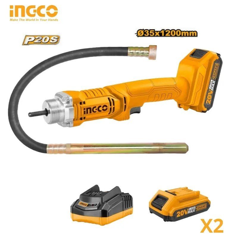 VIBREUR BETON 20V INGCO CCVLI2023013 1 VIBREUR BETON 20V INGCO CCVLI2023013