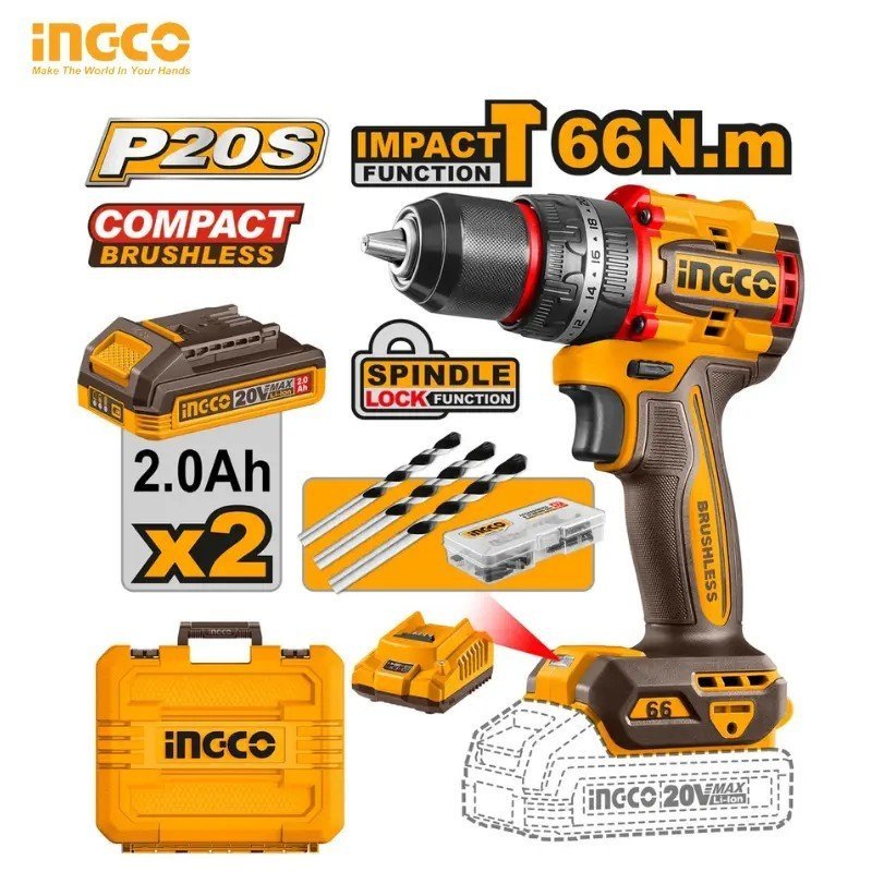 VISSEUSE 20V 2 BATTERIE BRUSHLESS 66N.M CIDLI20668 1 VISSEUSE 20V 2 BATTERIE BRUSHLESS 66N.M CIDLI20668