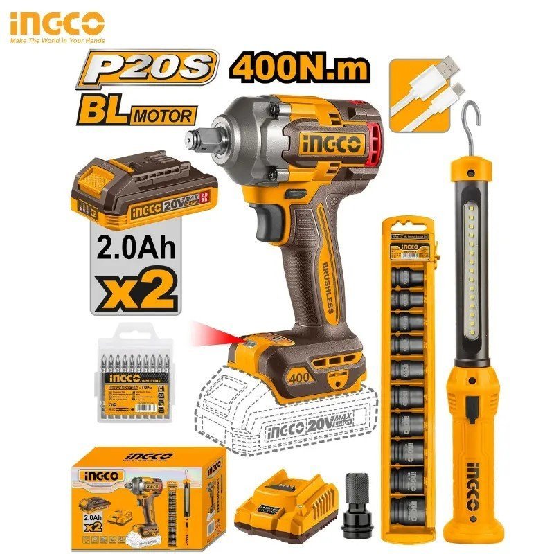 CLE A CHOC 5IN1 20V 400N.M INGCO COSLI23048 1 CLE A CHOC 5IN1 20V 400N.M INGCO COSLI23048