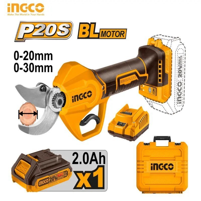 SACATEUR 20V 20MM/30MM INGCO CSSLI203083 1 SACATEUR 20V 20MM/30MM INGCO CSSLI203083