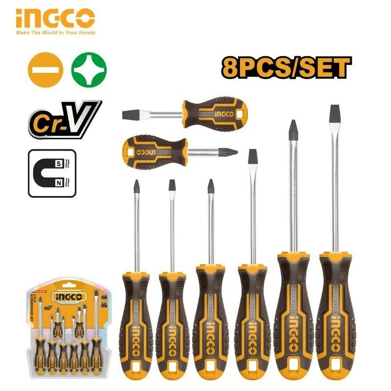 JEU DE TOURNEVIS 8PCS INGCO HKSD0828 1 JEU DE TOURNEVIS 8PCS INGCO HKSD0828