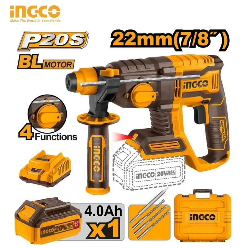 MARTEAU 20V 4.0AH INGCO CRHLI202081