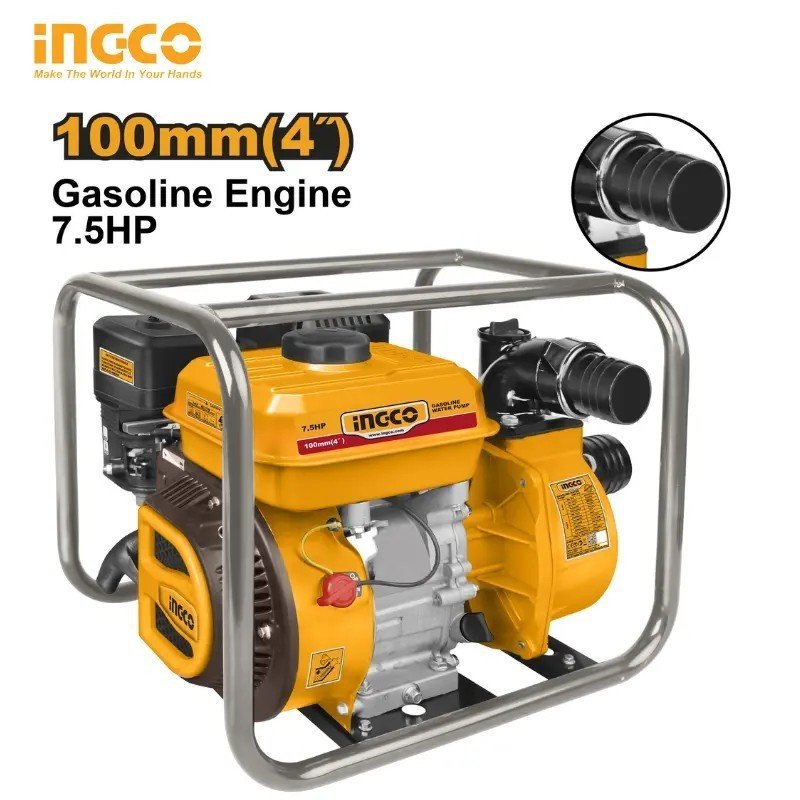 POMPE À EAU À ESSENCE 7.5 HP INGCO GWP412 1 POMPE À EAU À ESSENCE 7.5 HP INGCO GWP412