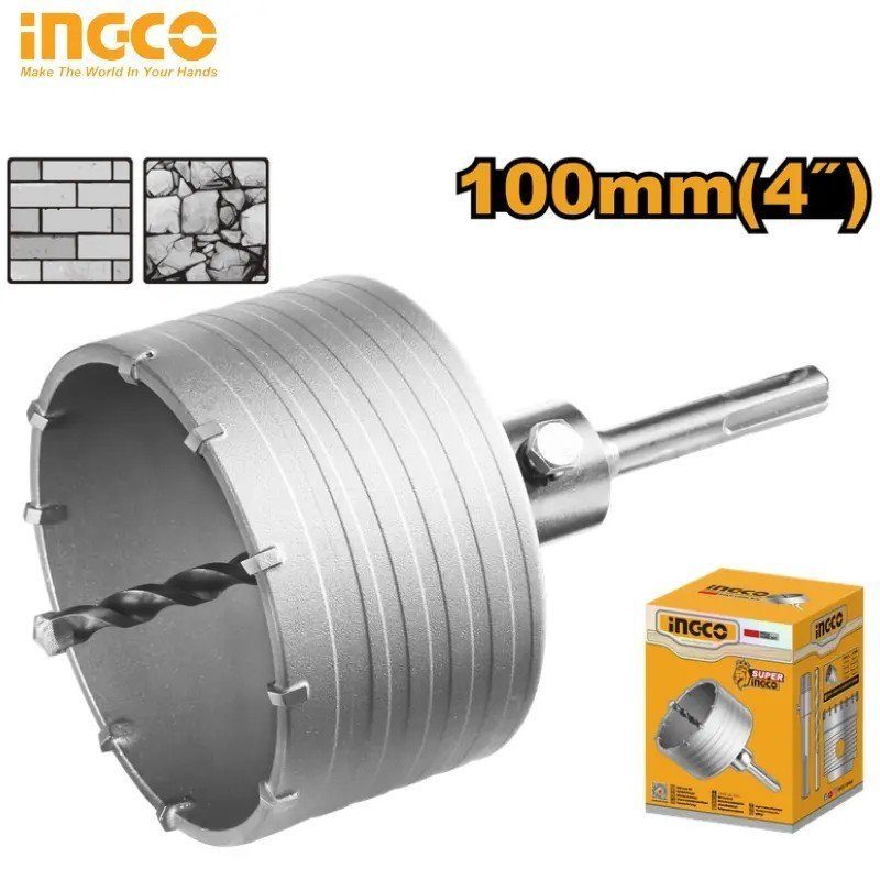 TREPAN DE CAROTTAGE INGCO 100MM HCB1001 1 TREPAN DE CAROTTAGE INGCO 100MM HCB1001