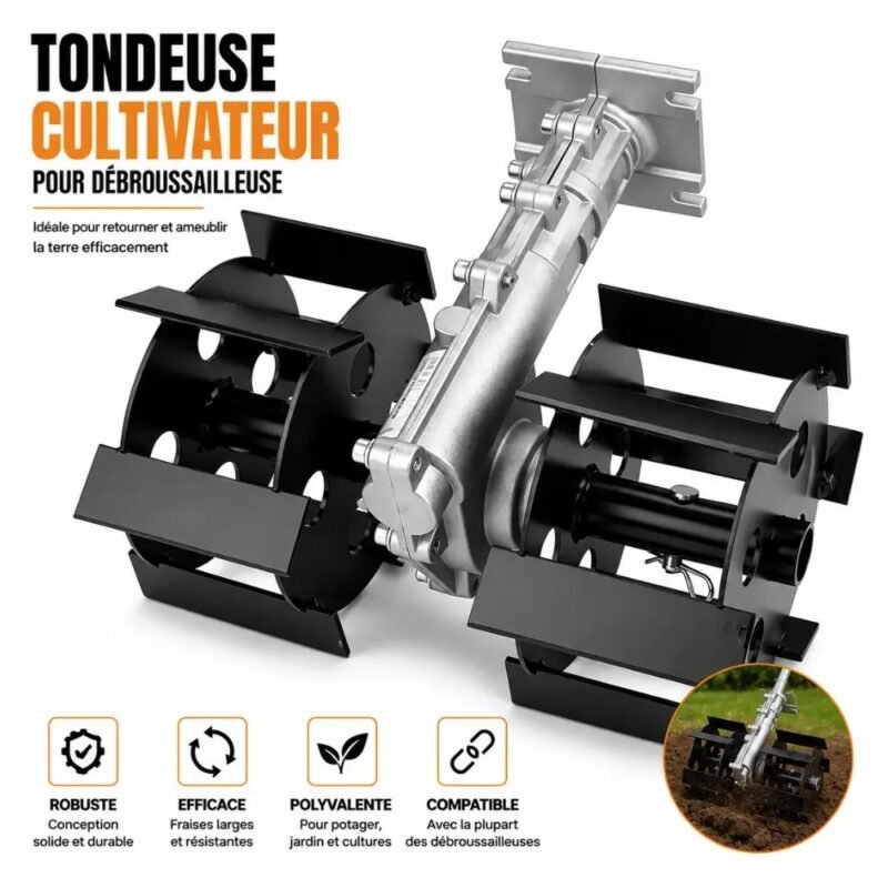 TONDEUSE CULTIVATEUR POUR DEBROUSSAILLEUSE