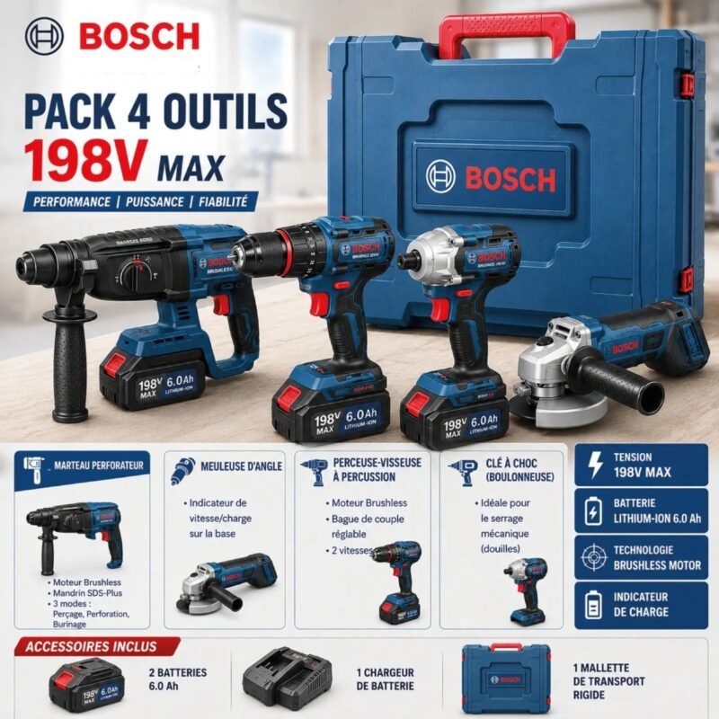 PACK 4PCS 198V BOSCH