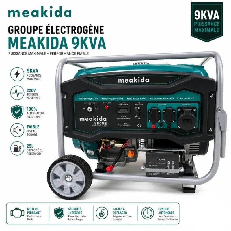 GROUPE ÉLECTROGÈNE MEAKIDA 9KVA